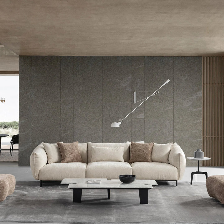 Modern mixed weave fabric 4 seater sofa nest primary product view.