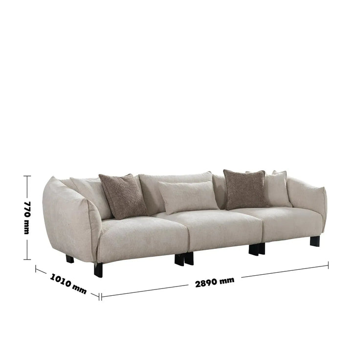 Modern mixed weave fabric 4 seater sofa nest size charts.