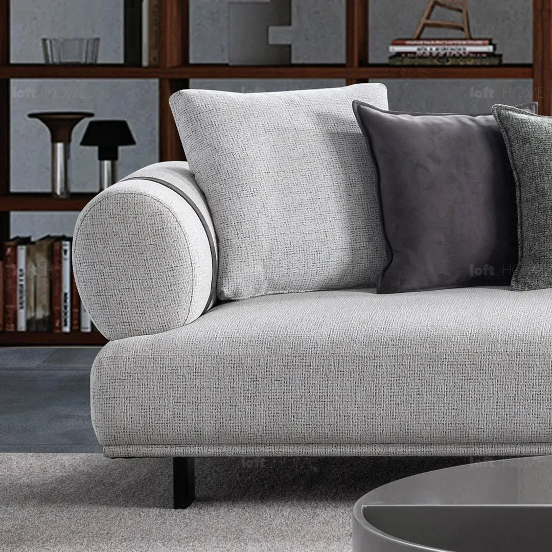Modern mixed weave fabric 4 seater sofa divan conceptual design.