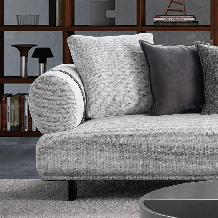 Modern mixed weave fabric 4 seater sofa divan conceptual design.