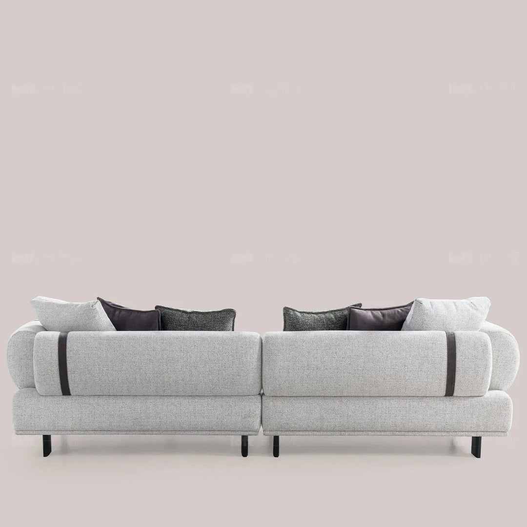 Modern mixed weave fabric 4 seater sofa divan detail 1.