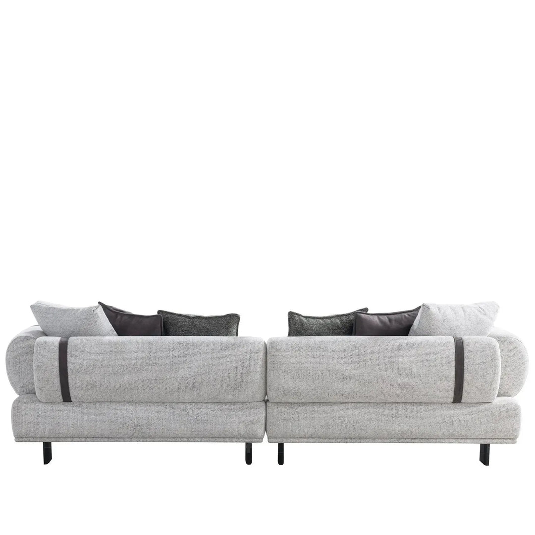Modern mixed weave fabric 4 seater sofa divan detail 2.