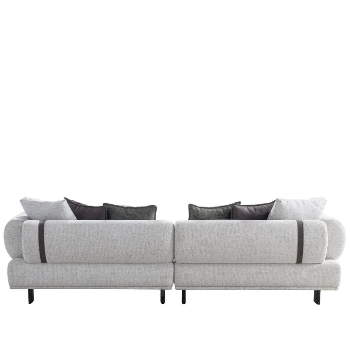 Modern mixed weave fabric 4 seater sofa divan detail 2.