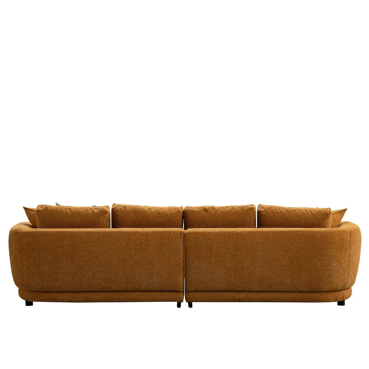 Modern mixed weave fabric 4 seater sofa elegant color swatches.