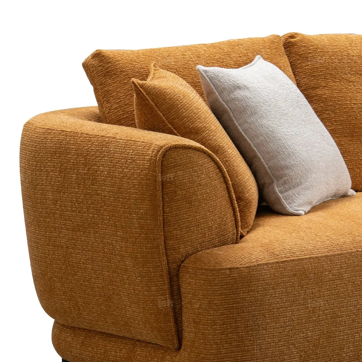 Modern mixed weave fabric 4 seater sofa elegant in real life style.