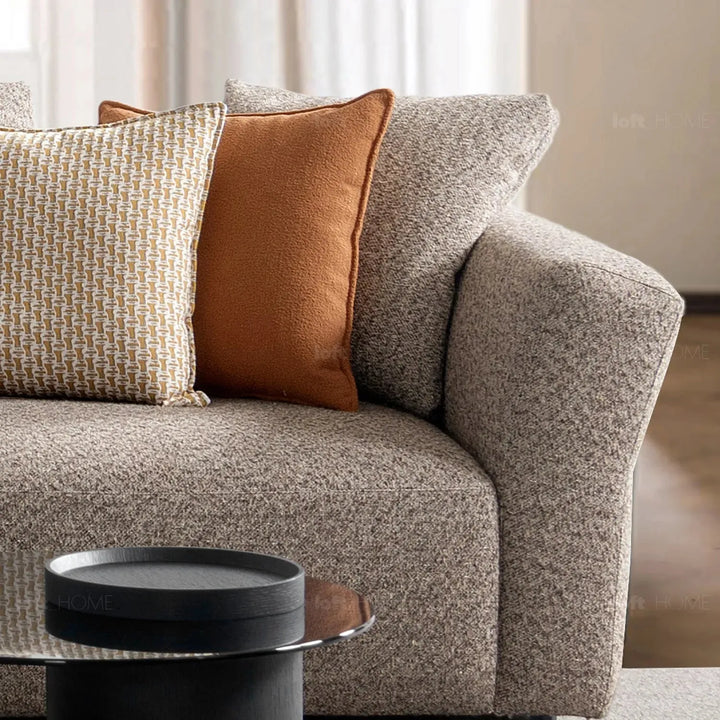 Minimalist mixed weave fabric 4 seater sofa glider situational feels.