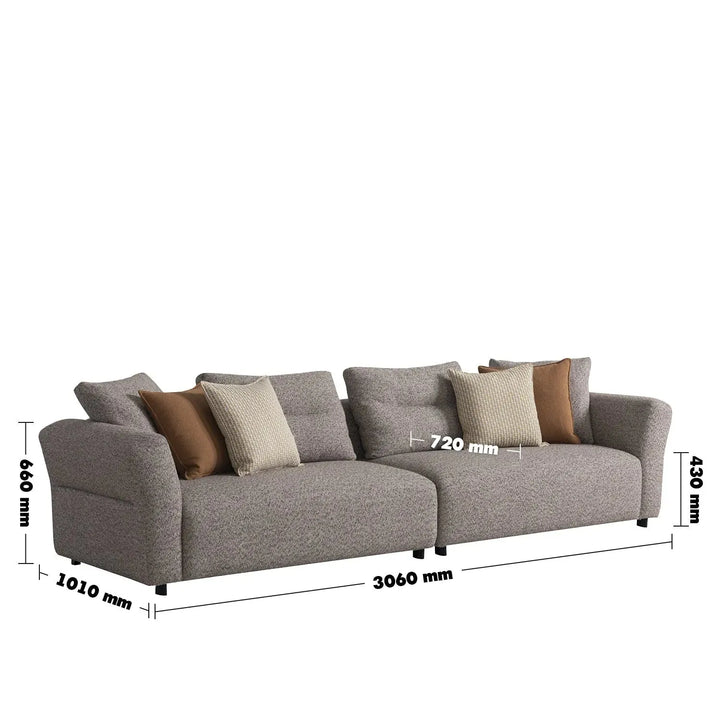Minimalist mixed weave fabric 4 seater sofa glider size charts.