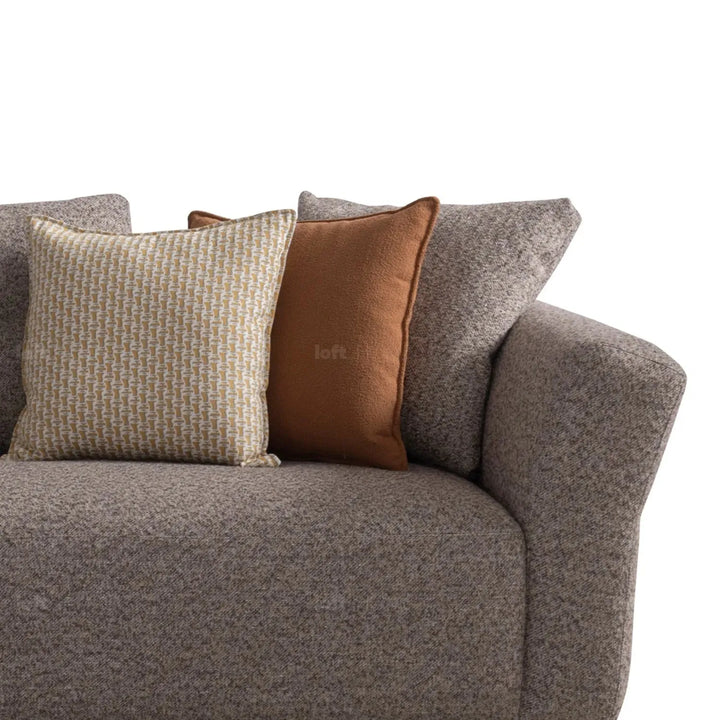 Minimalist mixed weave fabric 4 seater sofa glider material variants.