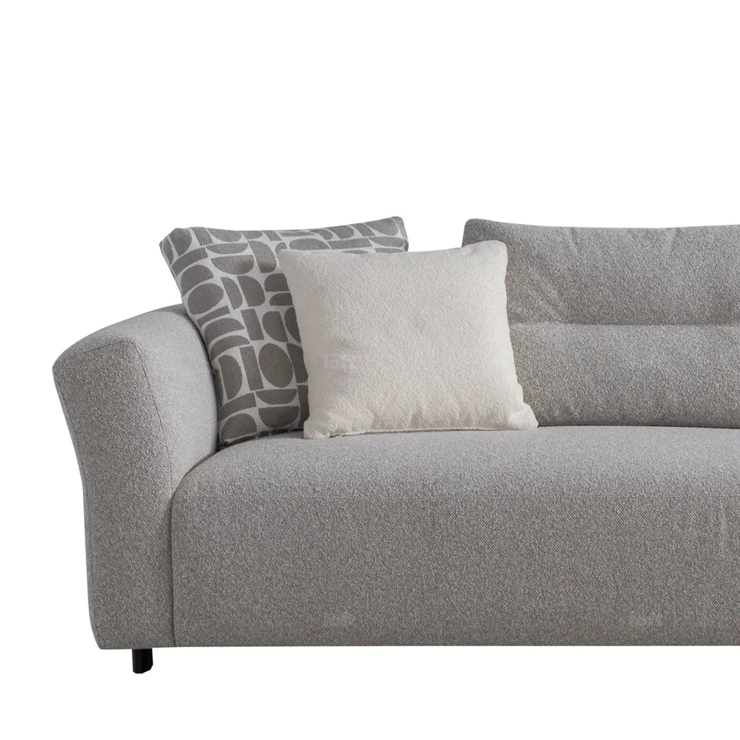 Minimalist mixed weave fabric 4 seater sofa sanctuary color swatches.