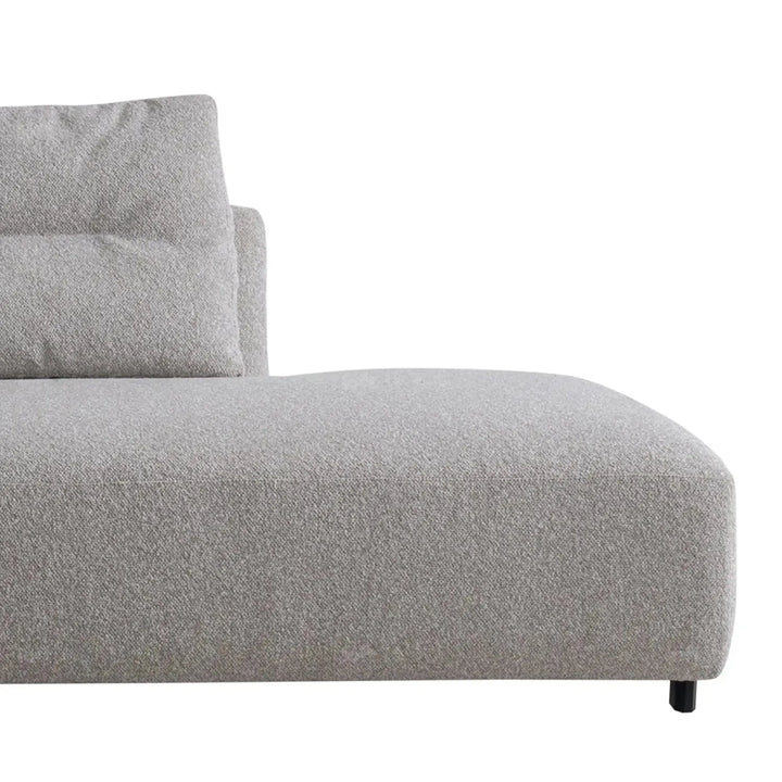Minimalist mixed weave fabric 4 seater sofa sanctuary material variants.