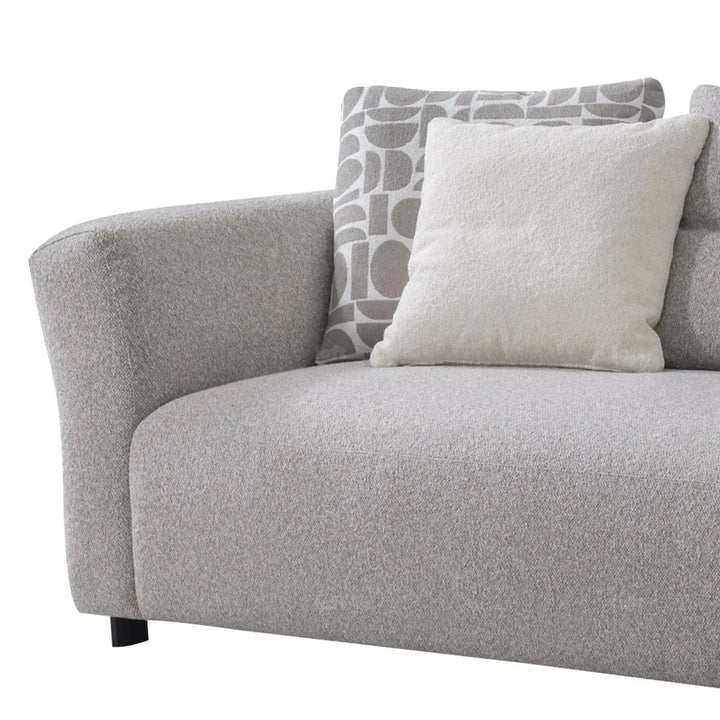 Minimalist mixed weave fabric 4 seater sofa sanctuary in real life style.
