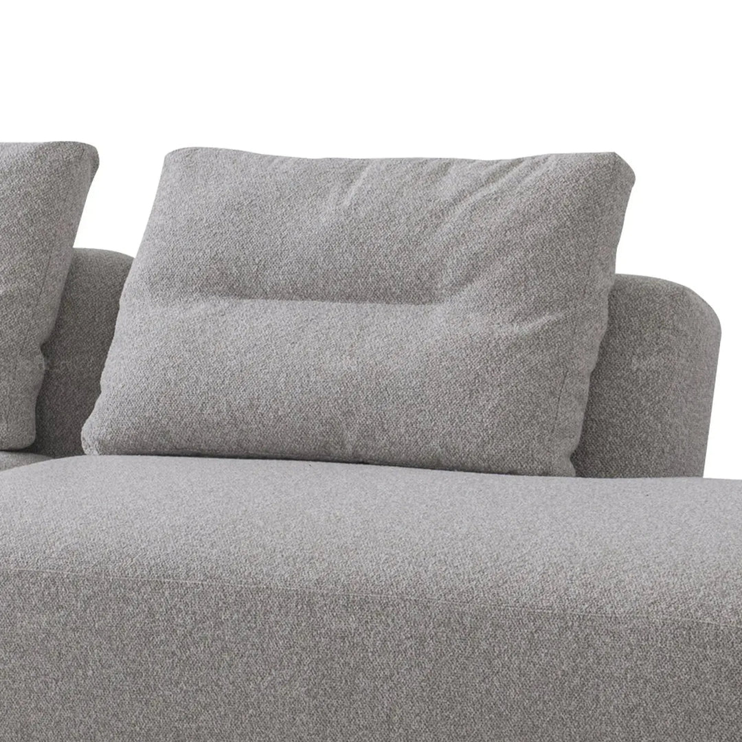 Minimalist mixed weave fabric 4 seater sofa sanctuary with context.