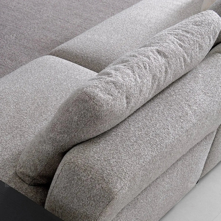Minimalist mixed weave fabric 4 seater sofa sanctuary in close up details.