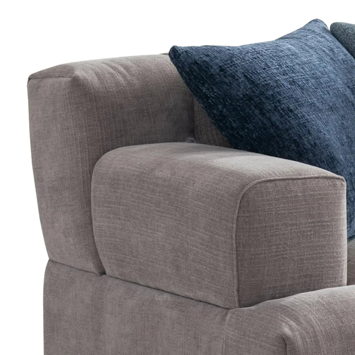 Modern mixed weave fabric 7 seater sofa luna in real life style.