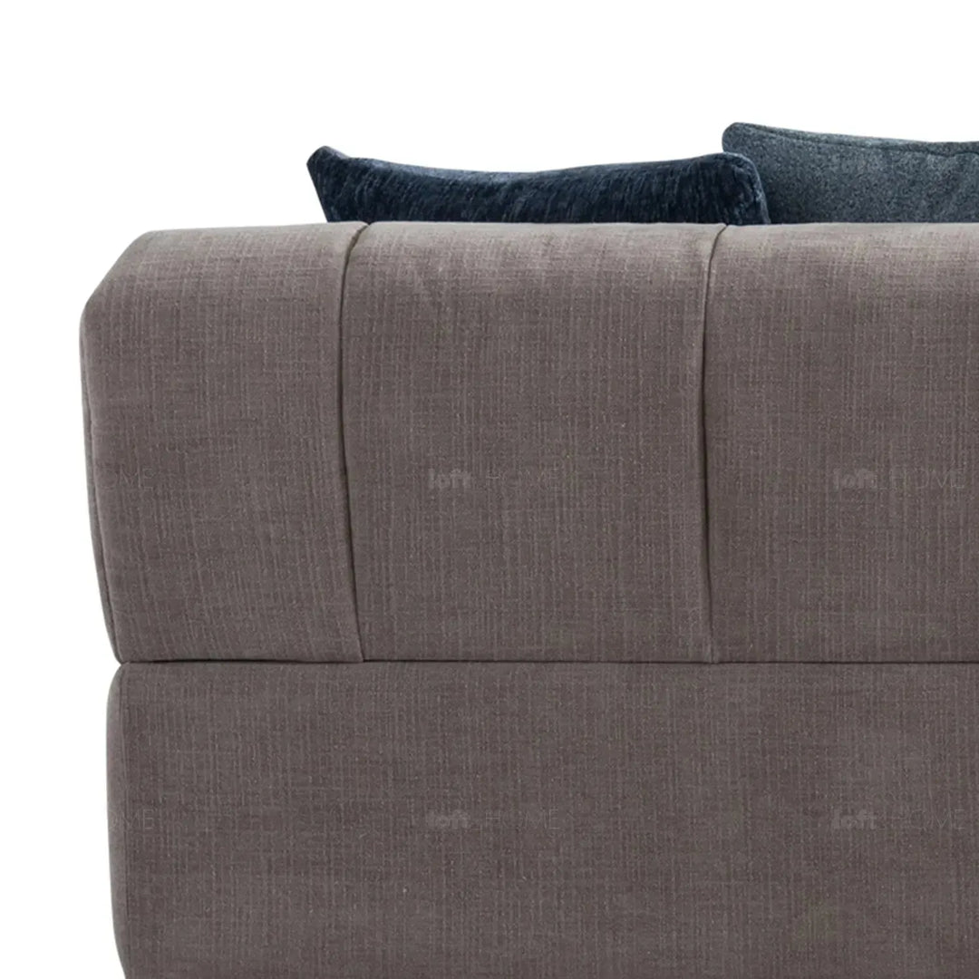 Modern mixed weave fabric 7 seater sofa luna with context.
