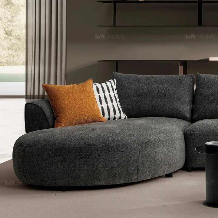 Modern mixed weave fabric l shape sectional sofa asce 4+l in details.