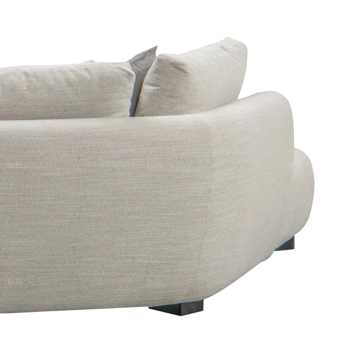Modern mixed weave fabric l shape sectional sofa refuge 3+l in panoramic view.