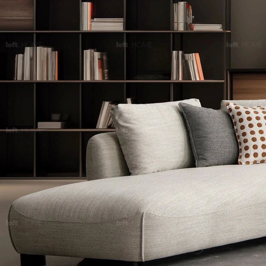 Modern mixed weave fabric l shape sectional sofa refuge 3+l in still life.