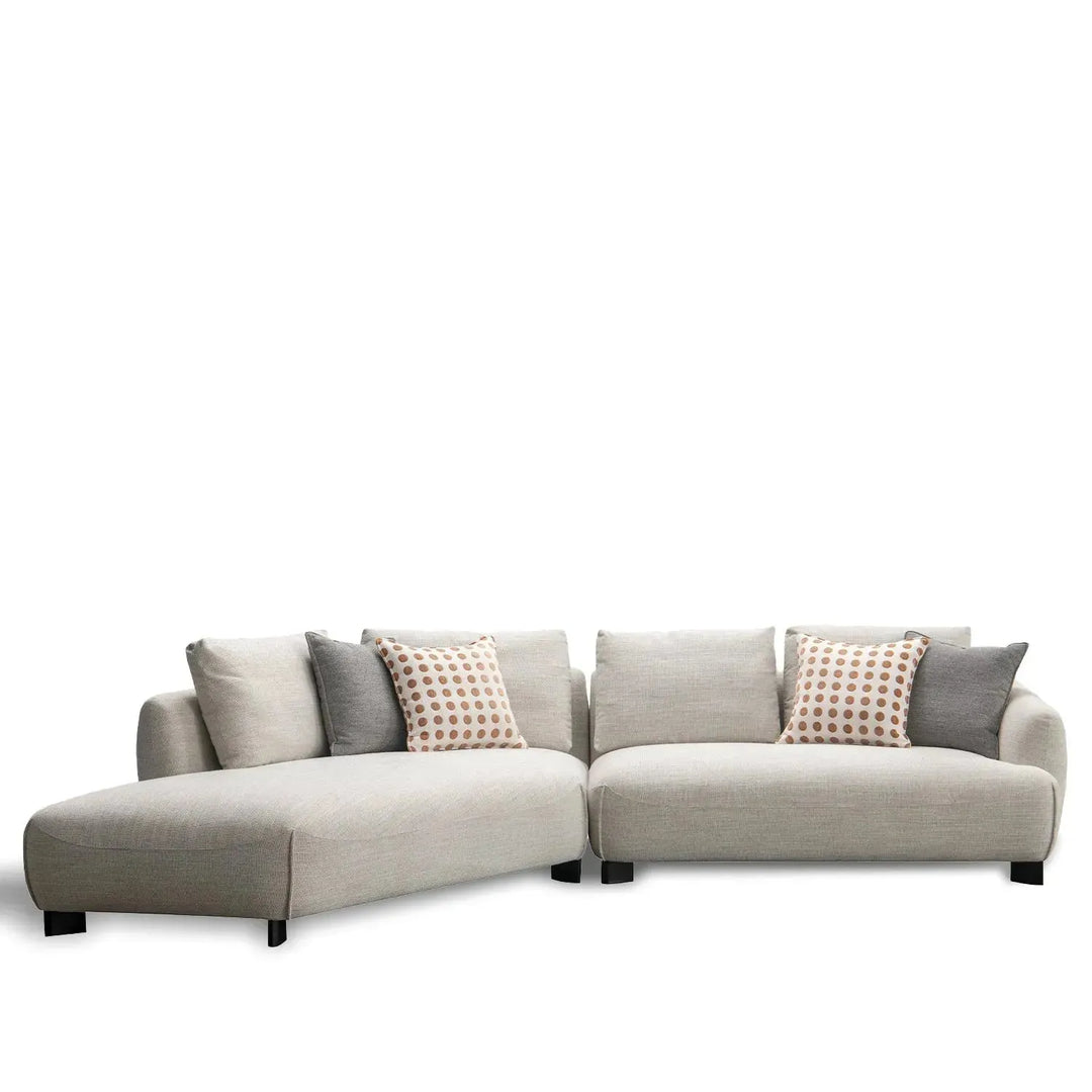 Modern mixed weave fabric l shape sectional sofa refuge 3+l detail 1.