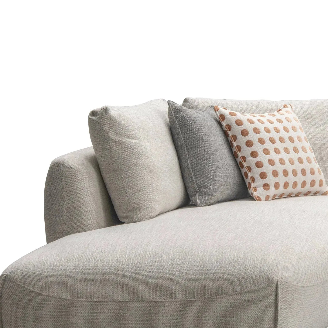 Modern mixed weave fabric l shape sectional sofa refuge 3+l in close up details.