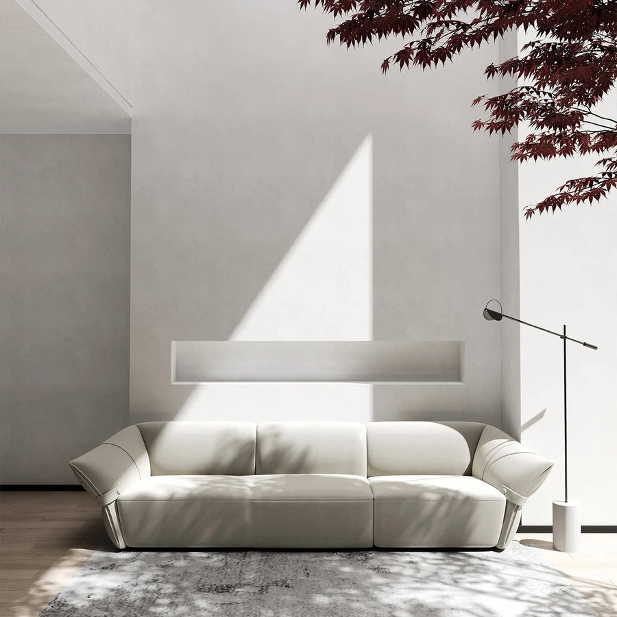 Modern mixed weave fabric modular corner 2 seater sofa petals primary product view.