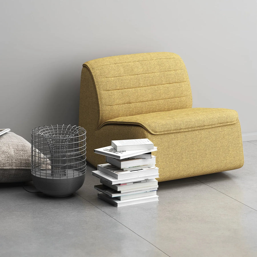 Modern mixed weave fabric rocking 1 seater sofa hobbyhorse primary product view.