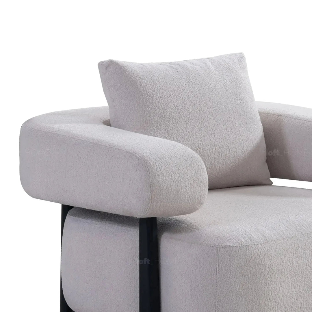 Modern sherpa fabric 1 seater sofa simplicity color swatches.