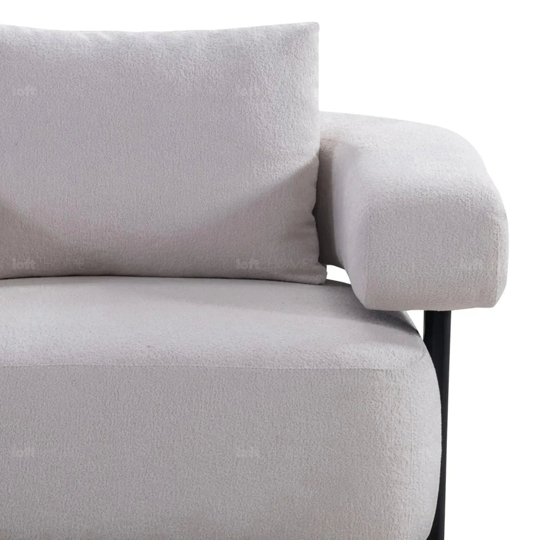 Modern sherpa fabric 1 seater sofa simplicity material variants.