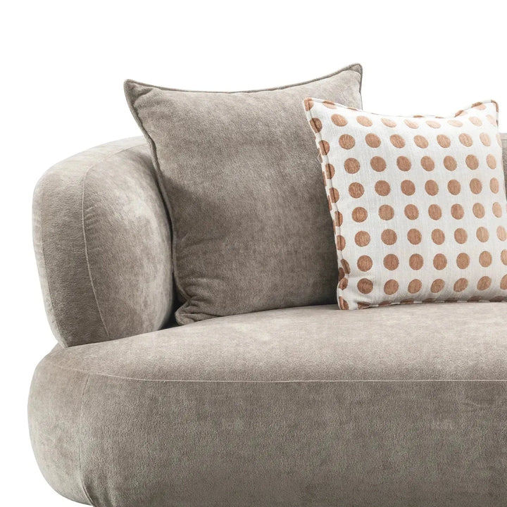 Cream sherpa fabric 3 seater sofa calyx in real life style.