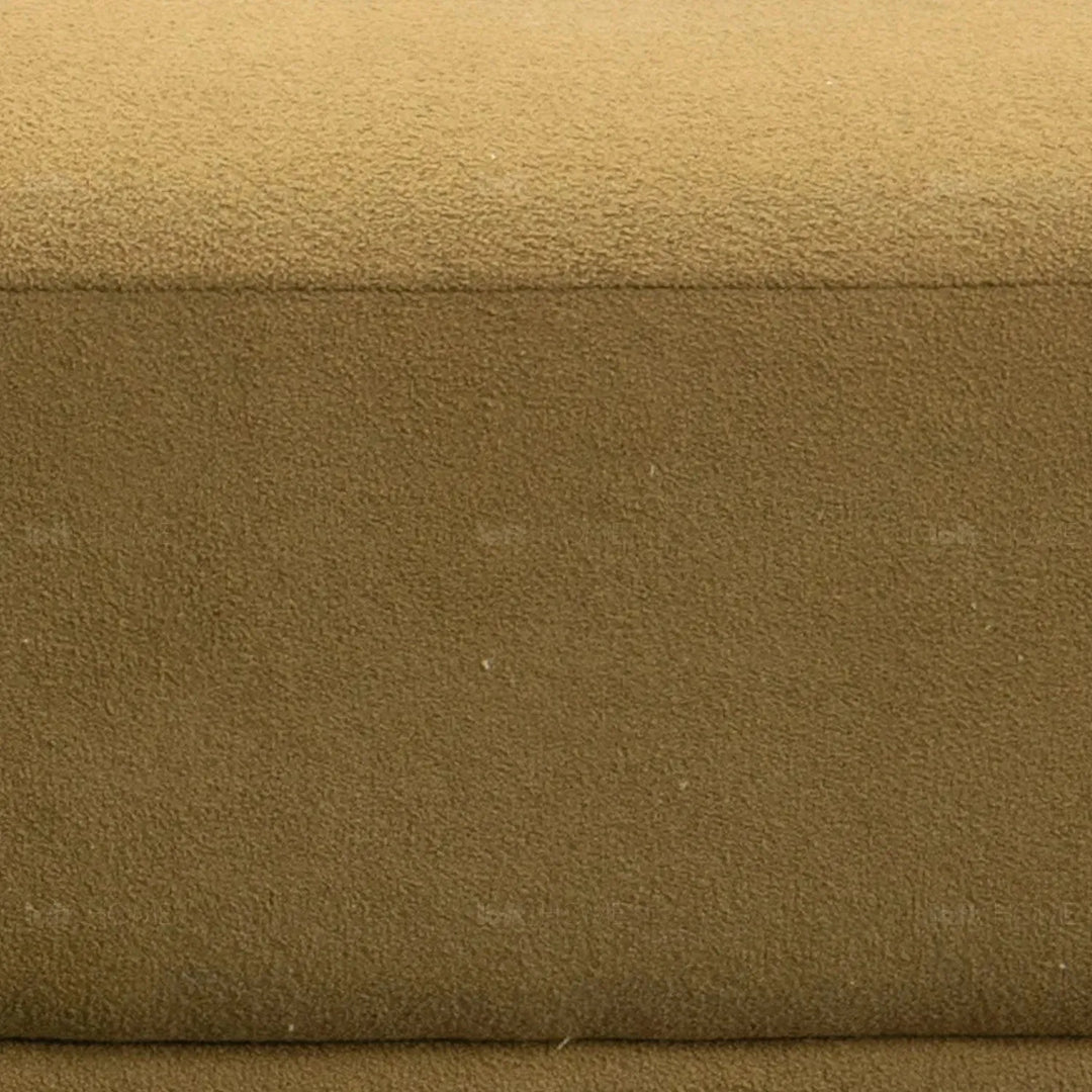 Modern sherpa fabric 4 seater sofa berlin in panoramic view.