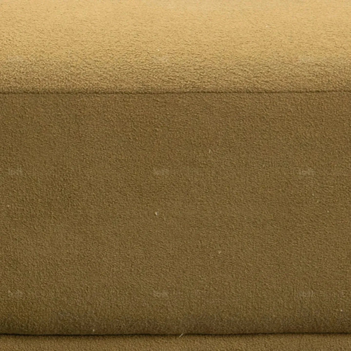Modern sherpa fabric 4 seater sofa berlin in panoramic view.