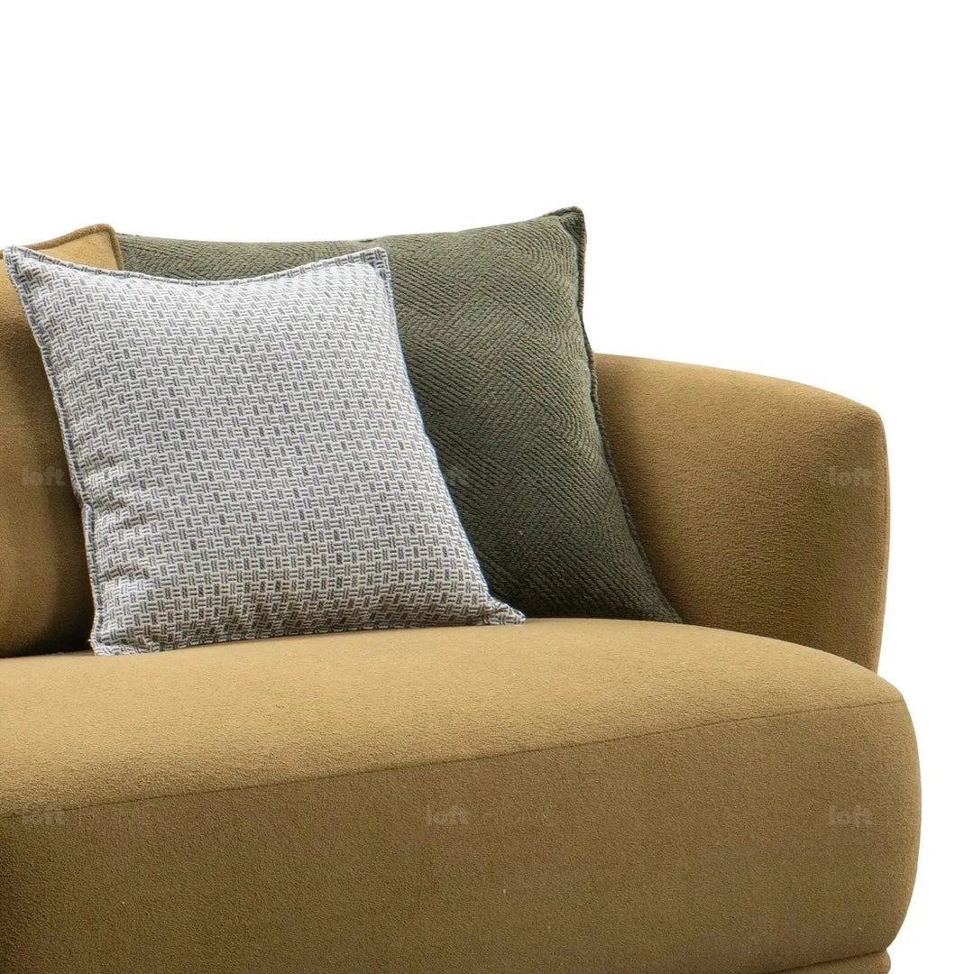 Modern sherpa fabric 4 seater sofa berlin with context.