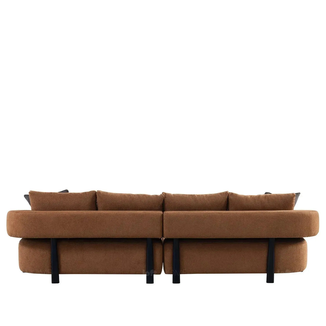 Modern sherpa fabric 4 seater sofa echo material variants.