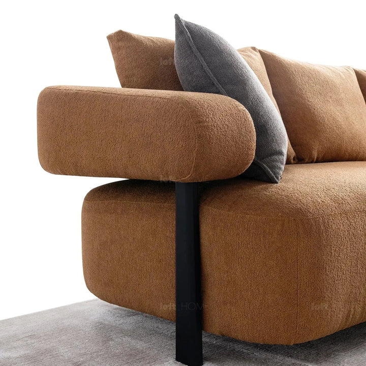 Modern sherpa fabric 4 seater sofa echo in real life style.