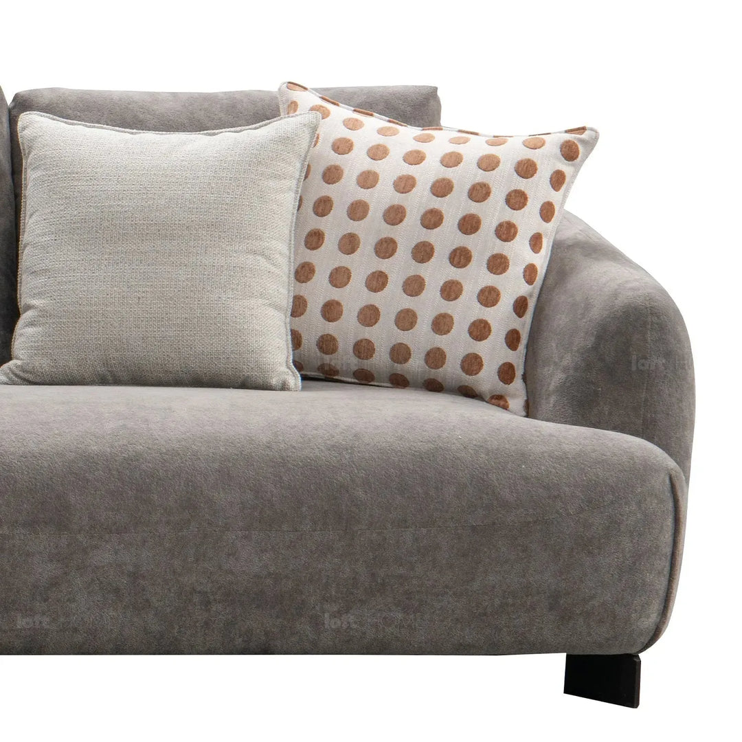 Modern sherpa fabric 5 seater sofa grand material variants.