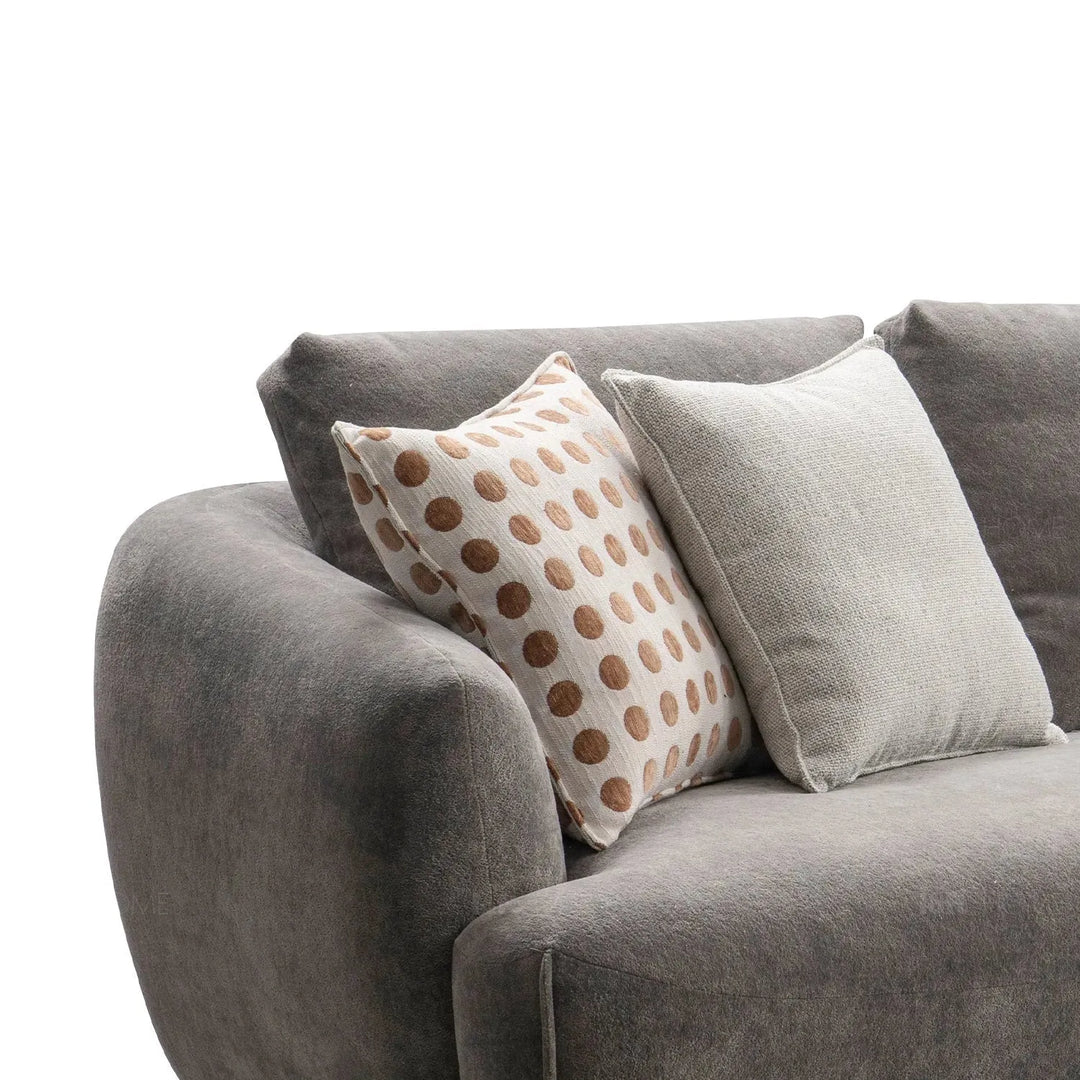 Modern sherpa fabric 5 seater sofa grand in real life style.