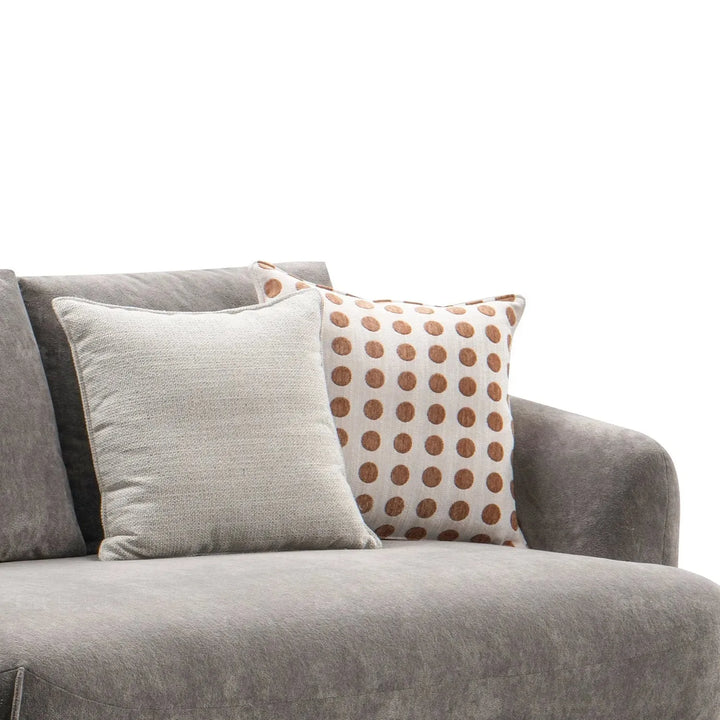 Modern sherpa fabric 5 seater sofa grand with context.