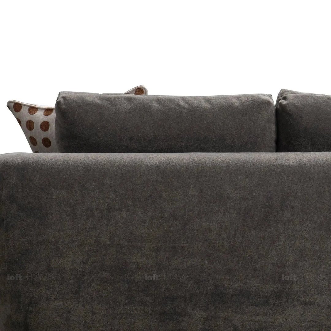 Modern sherpa fabric 5 seater sofa grand in details.