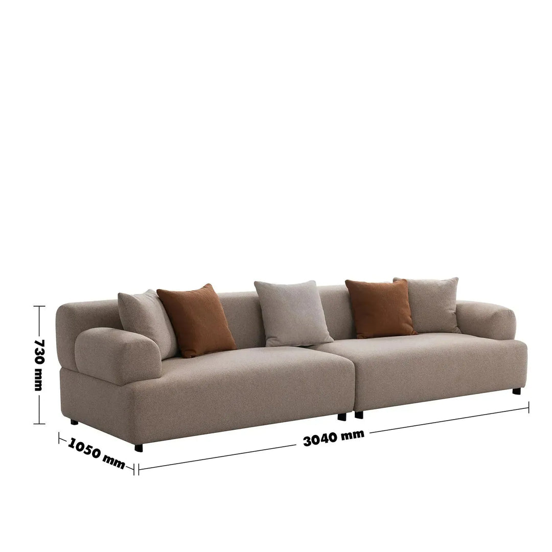 Minimalist sherpa fabric 4 seater sofa noble size charts.