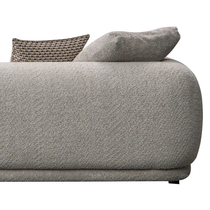 Minimalist sherpa fabric l shape sectional sofa living 4+l in panoramic view.