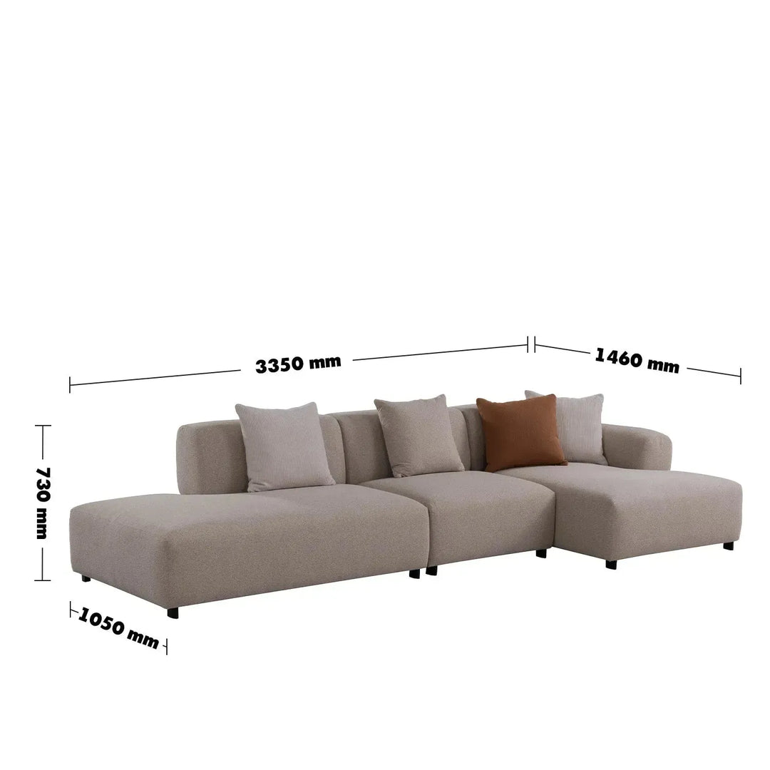 Minimalist sherpa fabric l shape sectional sofa noble 4+l size charts.
