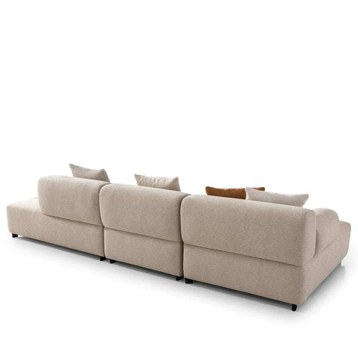 Minimalist sherpa fabric l shape sectional sofa noble 4+l color swatches.