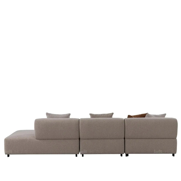 Minimalist sherpa fabric l shape sectional sofa noble 4+l material variants.