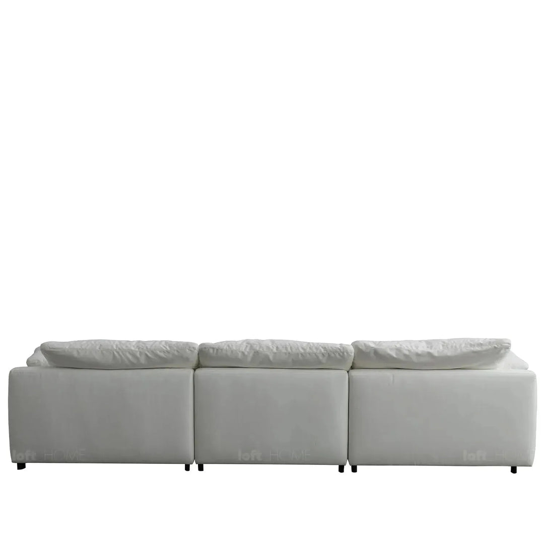 Minimalist suede fabric 5 seater sofa cloud conceptual design.