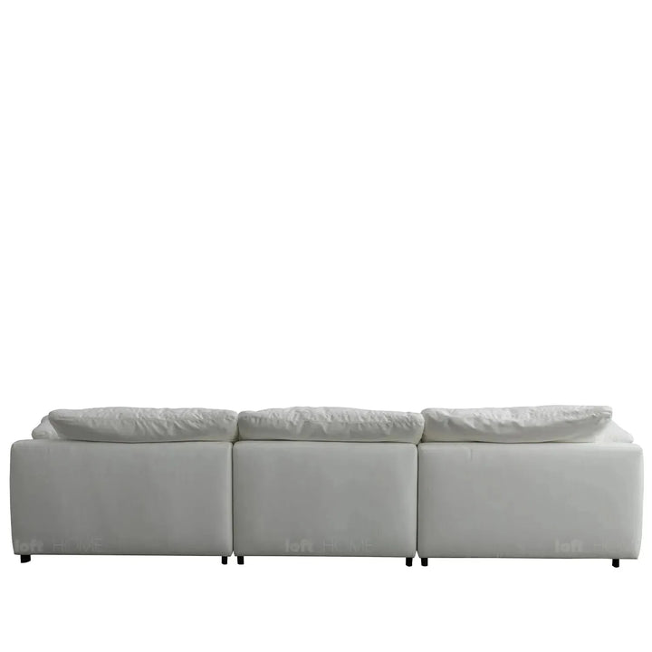 Minimalist suede fabric 5 seater sofa cloud conceptual design.