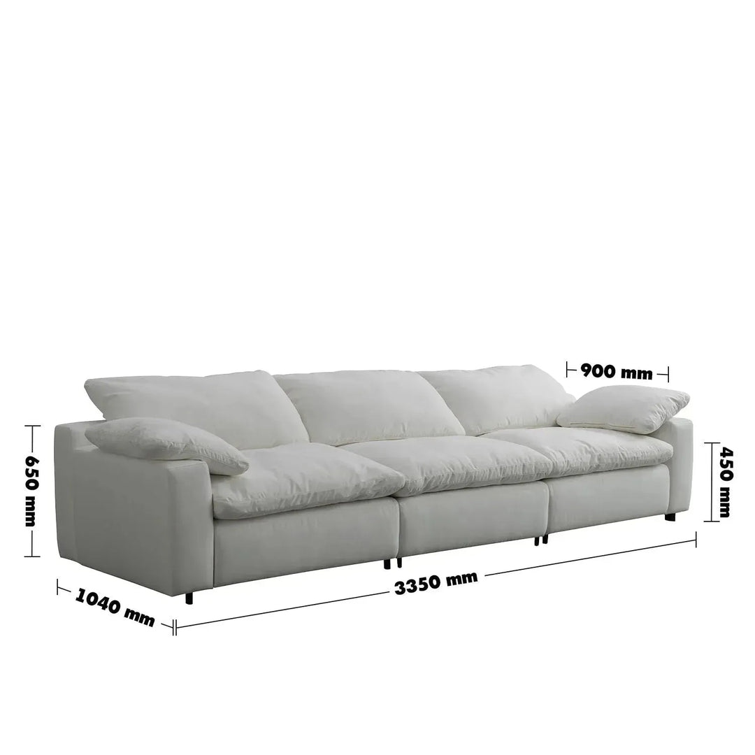 Minimalist suede fabric 5 seater sofa cloud size charts.