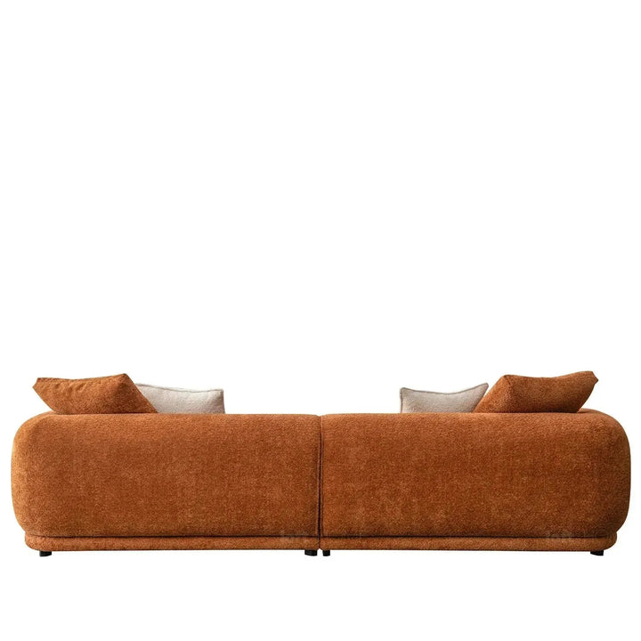 Minimalist teddy fabric 4 seater sofa elegant situational feels.