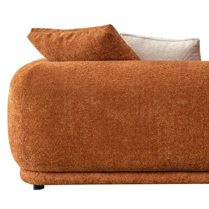 Minimalist teddy fabric 4 seater sofa elegant in details.