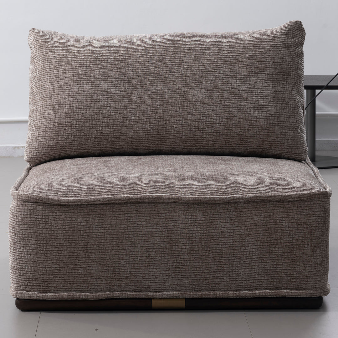 Minimalist corduroy velvet fabric sectional 5 seater sofa cordy in still life.