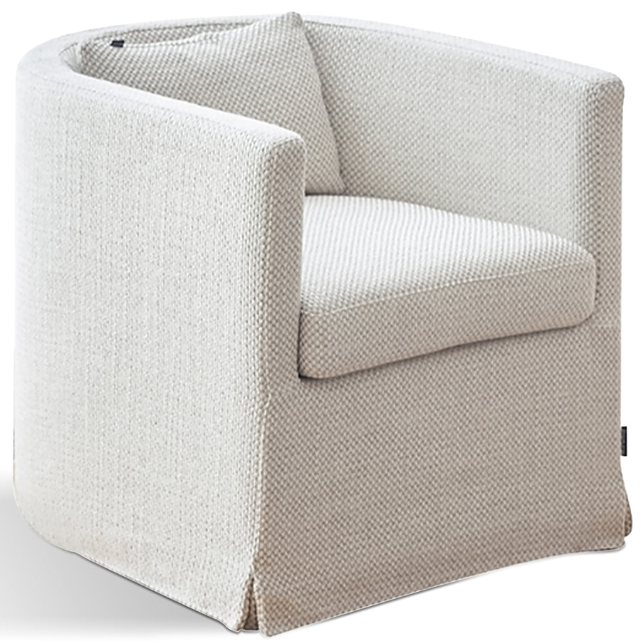 Minimalist Fabric 1 Seater Sofa YAN White Background